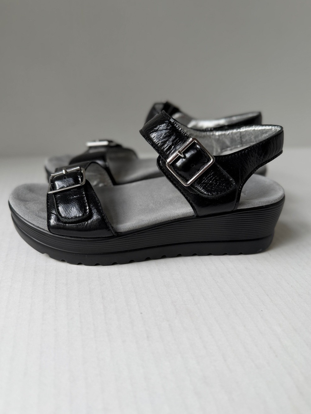 Alegria Morgyn Black Platform Sandals 37 (7) - Picture 2 of 5